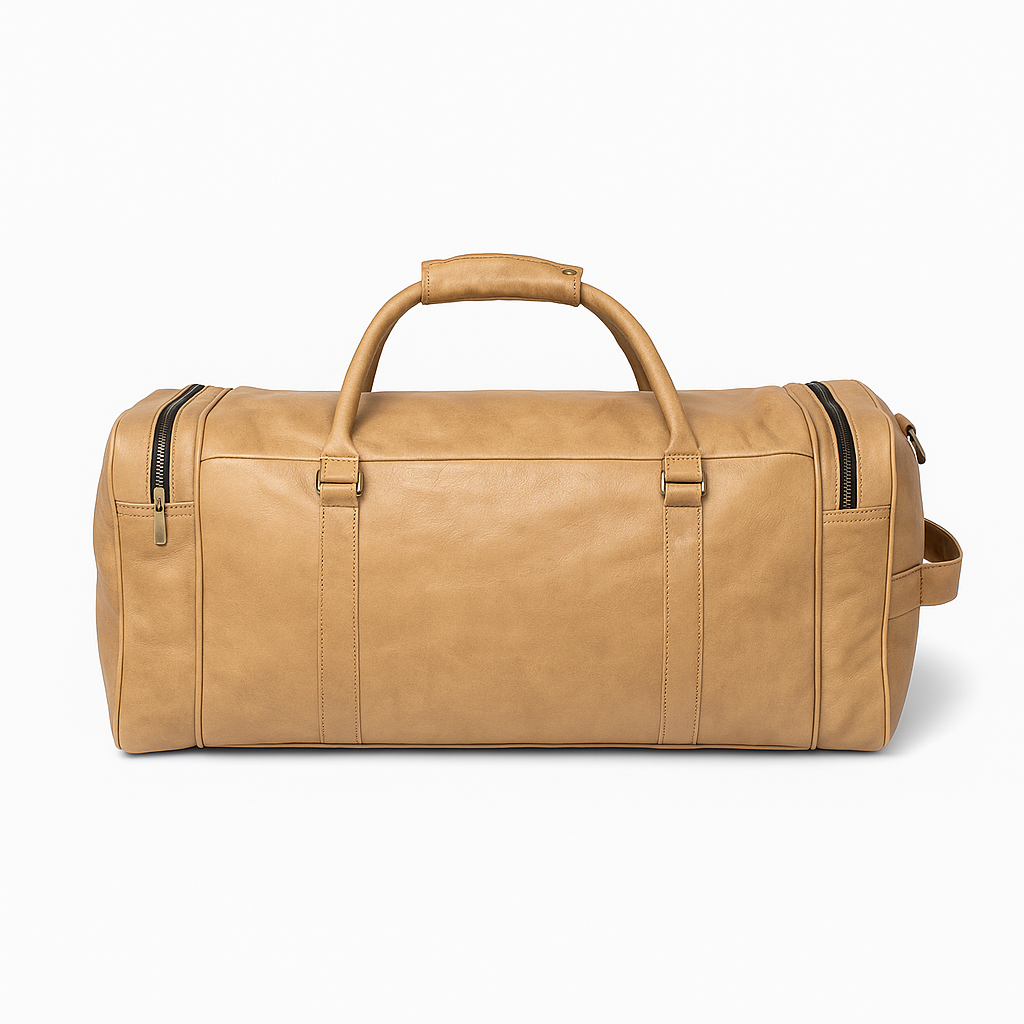 "24-Inch Genuine Leather Duffle Bag β Handmade Travel Weekender Carry-On Luggage for Men & Women"